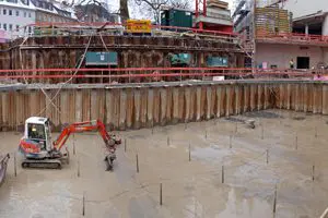 Fundament für das neue L&T Sporthaus