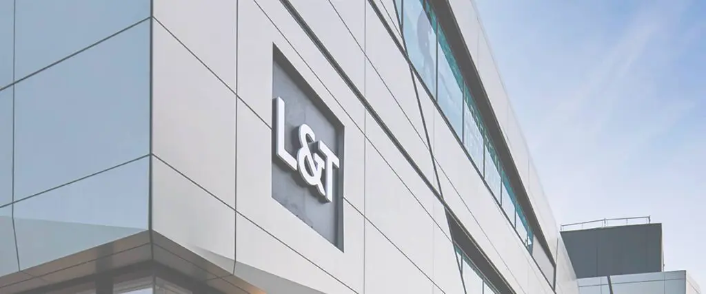 Fassade Sporthaus L&T Logo