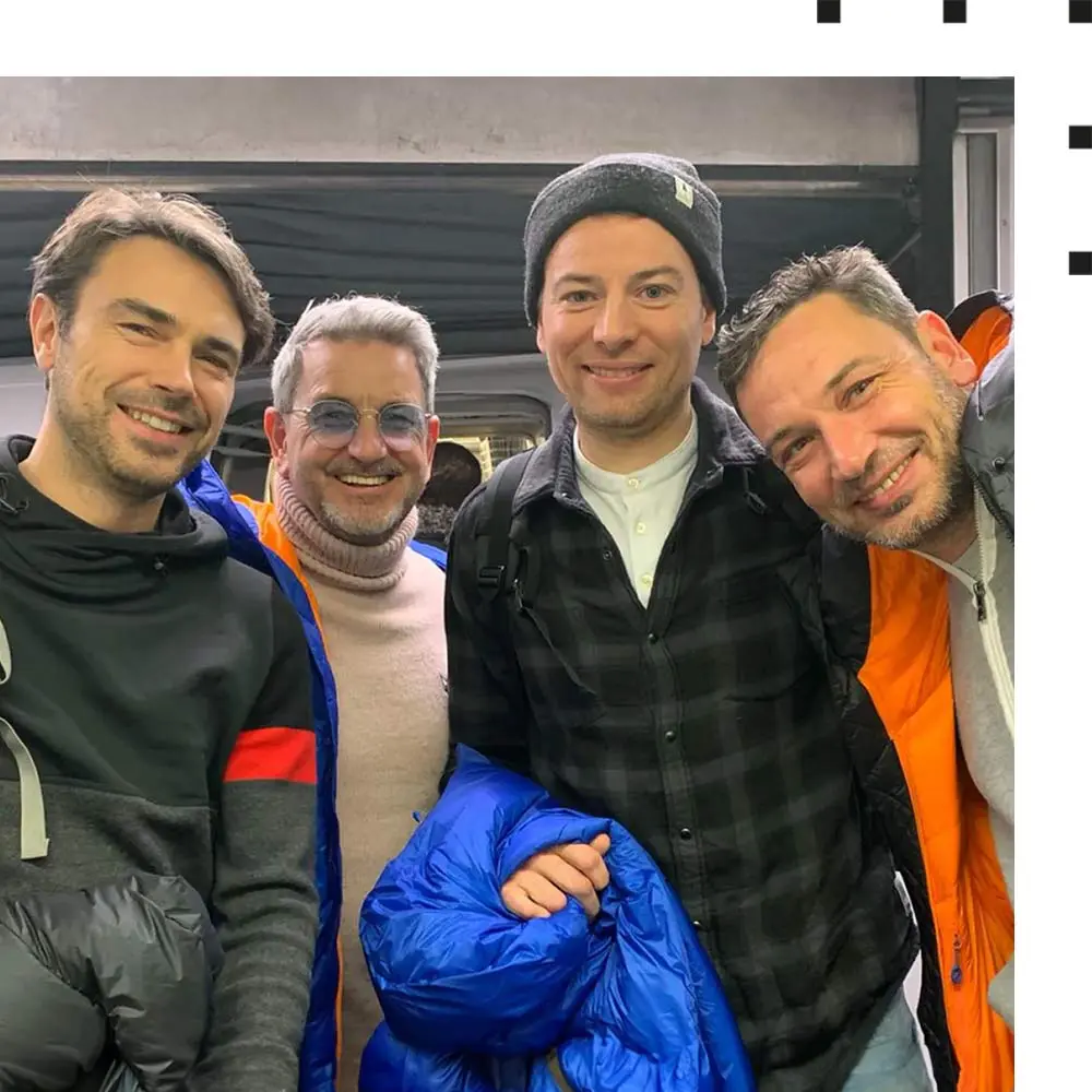 Gruppenfoto von Mark Rauschen (Gesch&auml;ftsf&uuml;hrer L&T), John Mc Gurk, Sven K&ouml;sters & Tim Rauschen