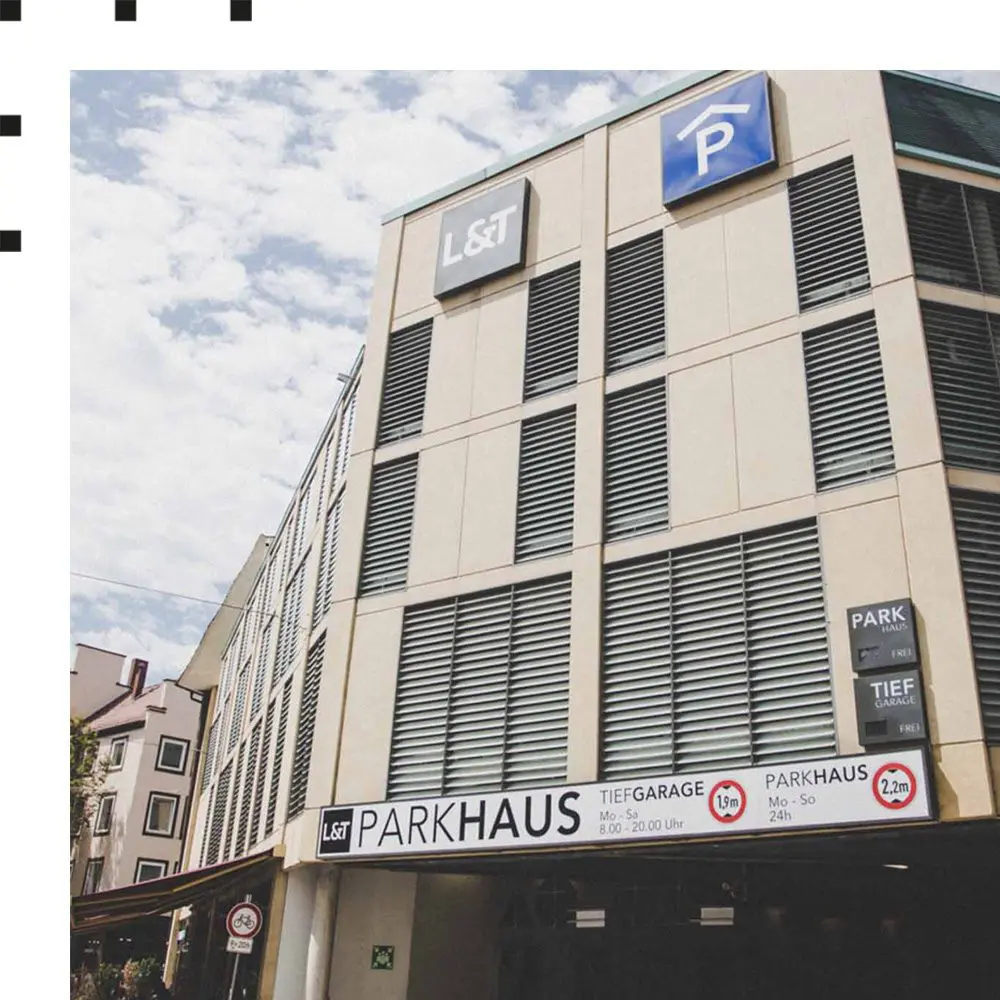 Einfahrt L&T Parkhaus