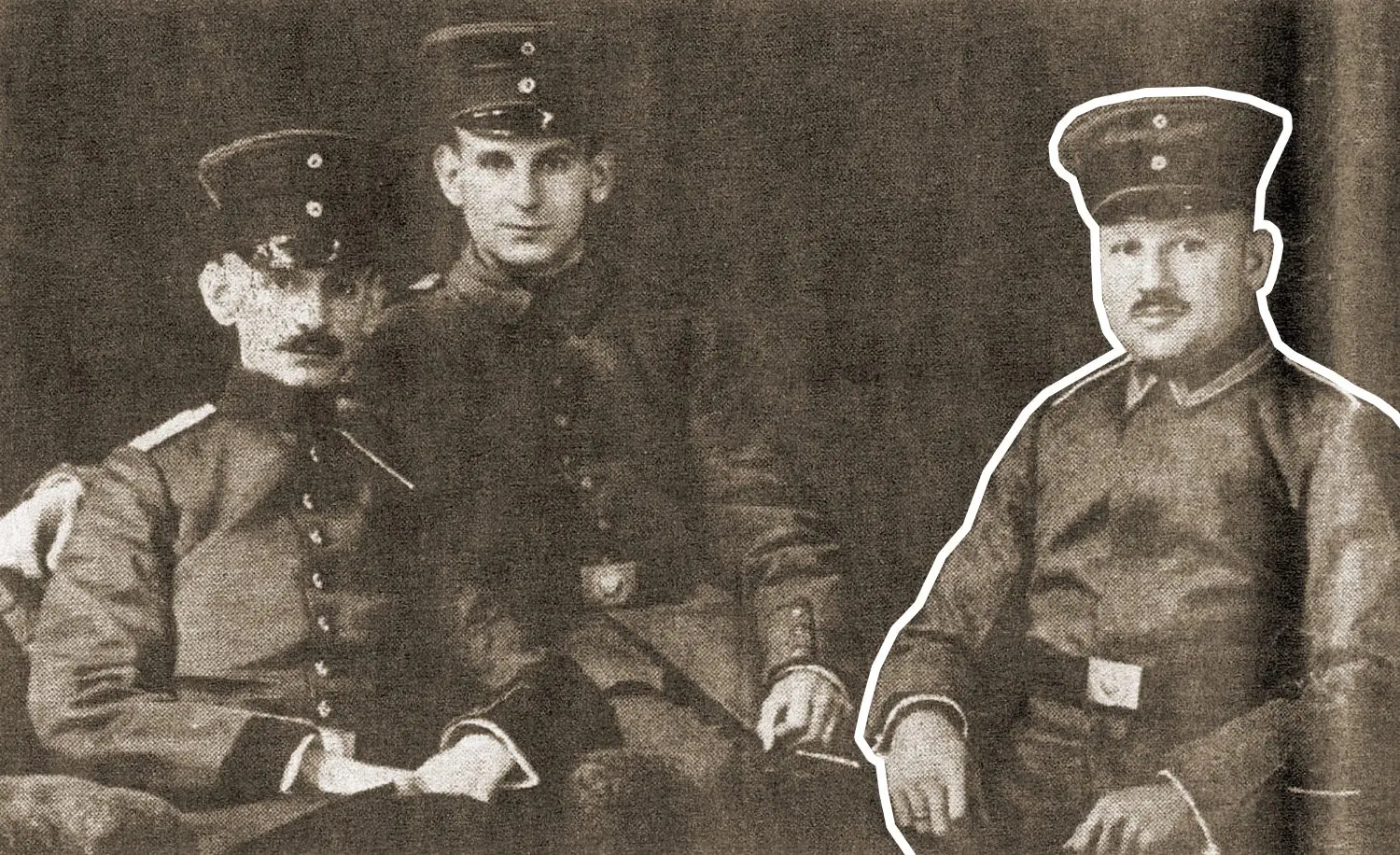 Abbildung von Gustav Falk, abgebildet in weißer Umrundung.