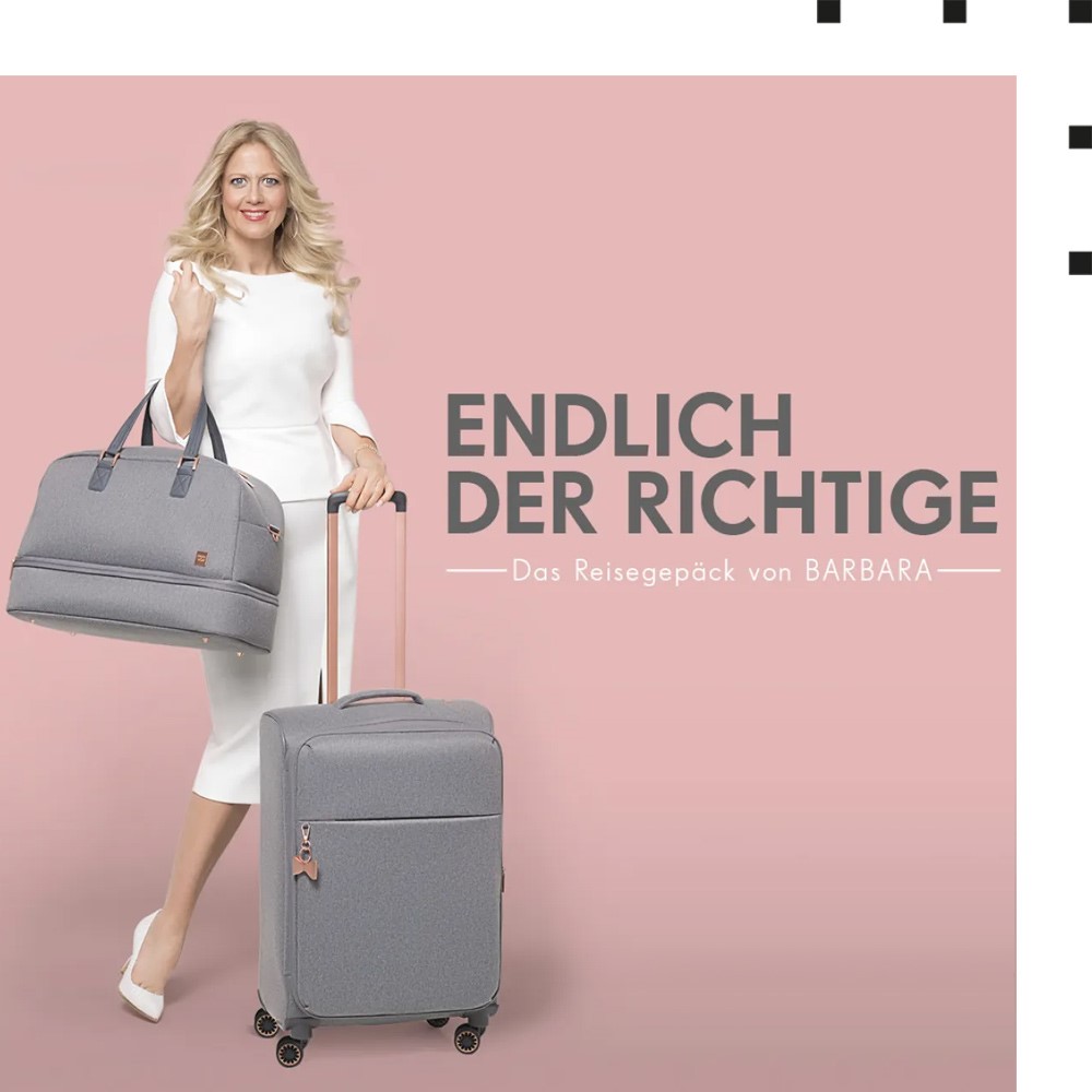 Werbebild für die Reisegepäck-Kollektion von BARBARA & TITAN.